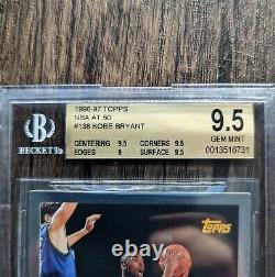 Kobe Bryant 1996-97 Topps NBA at 50 Rookie RC #138 BGS 9.5 GEM MINT CENTERED