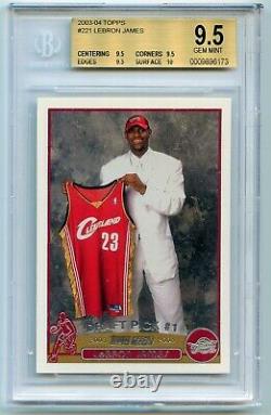 Lebron James Rc 2003-04 Topps Rookie Card #221 Bgs 9.5 Gem Mint True Gem+ Lakers