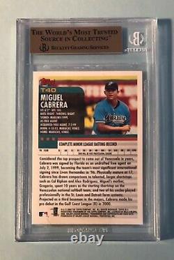 MIGUEL CABRERA RC 2000 Topps Traded #T40 Marlins Rookie Card Gem Mint BGS 9.5