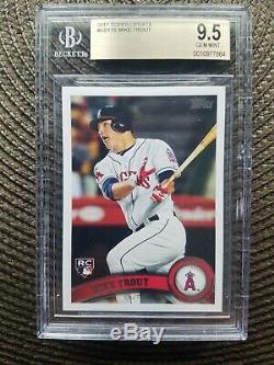 MIKE TROUT 2011 Topps Update Rookie BGS 9.5 Gem Mint RC #US175. FREE SHIPPING