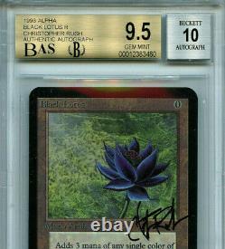 MTG Alpha Black Lotus BGS 9.5 Gem Mint Rush Signed Magic card Amricons 3480