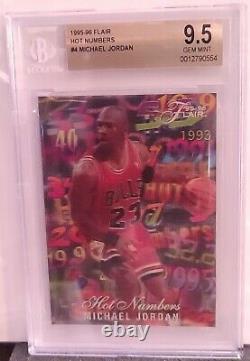 Michael Jordan 1995-96 Flair Hot Numbers #4 BGS 9.5 Gem Mint