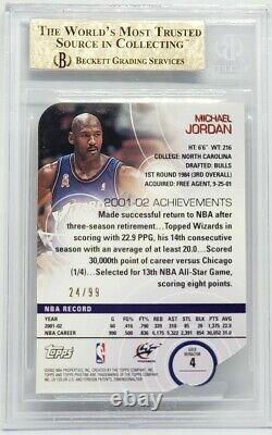 Michael Jordan 2002-03 Topps Pristine Gold Refractor 24/99 BGS 9.5 Gem Mint Rare
