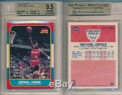 Michael Jordan Bulls 1986 Fleer Rookie Basketball Card #57 BGS 9.5 Gem Mint X783