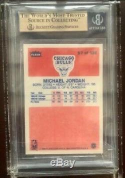 Michael Jordan Fleer Rookie Card 1986 -87 57 BGS 9.5 Gem Mint PSA rare SUB 10