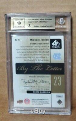 Michael jordan auto O patch BGS Quad 9.5 s Letterman SP autograph Gem Mint with10