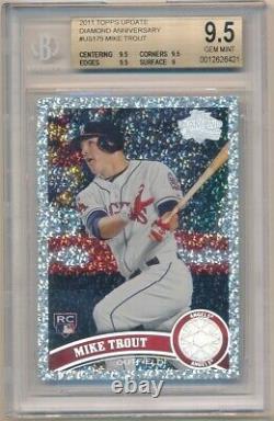 Mike Trout 2011 Topps Update #175 Rc Rookie Diamond Anniversary Bgs 9.5 Gem Mint