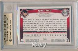 Mike Trout 2011 Topps Update #175 Rc Rookie Diamond Anniversary Bgs 9.5 Gem Mint