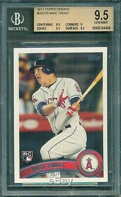 Mike Trout 2011 Topps Update Rookie #US175 BGS 9.5 GEM MINT MVP