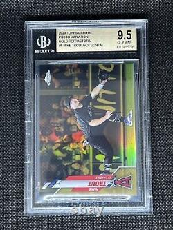 Mike Trout 2020 Topps Chrome Photo Variation Gold Refractor BGS GEM MINT 9.5