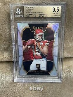 PATRICK MAHOMES2016 Select Rookie Silver Prizm XRC BGS 9.5 GEM MINT with10 sub