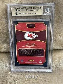 PATRICK MAHOMES2016 Select Rookie Silver Prizm XRC BGS 9.5 GEM MINT with10 sub
