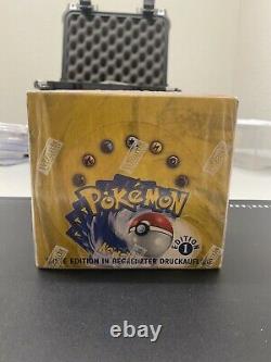 Pokemon 1. Edition Booster Box + Glurak Gem Mint BGS 9.5