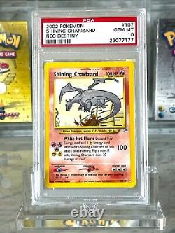 Shining Charizard Holo Pokemon Card Unlimited Neo Destiny 107/105 BGS PSA 10 GEM