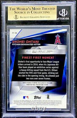 Shohei Ohtani 2018 Topps Finest Firsts Gold Refractor Rookie /50 BGS 9.5 POP 5
