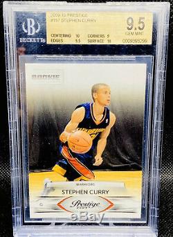 Stephen Curry 2009-10 Prestige Rookie Card Warriors #157 Rc Bgs 9.5 Gem Mint