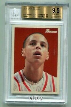 Stephen Curry 2009 Bowman #362/2009 BGS 9.5 Gem Mint Rookie RC withQuad 9.5 subs
