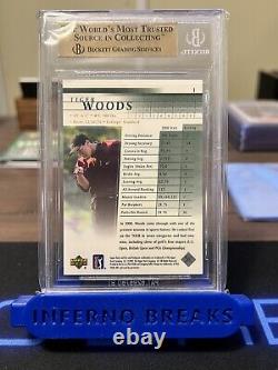 Tiger Woods 2001 Upper Deck Golf #1 BGS 9.5 Gem Mint Rookie Beckett