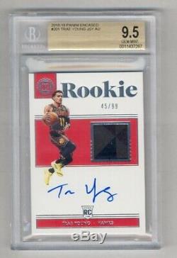 Trae Young 2018-19 Panini Encased Patch Auto Rc #45/99 Bgs 9.5 10 Gem Mint
