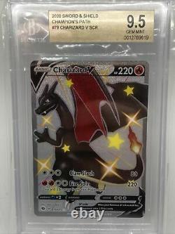 W@W Pokemon Champion's Path Charizard V Shiny SCR #79 BGS 9.5 Gem Mint / PSA 10