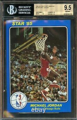 1984 1985 Star Michael Jordan Court Kings #26 Bgs 9.5 Gem Mint. Véritable Rookie