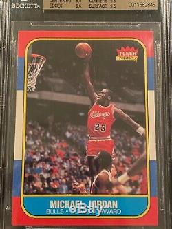 1986-1987 Fleer Michael Jordan # 57 Rookie Card Bgs 9.5 Gem Mint! Comme Psa 10