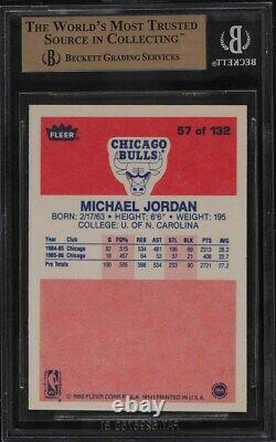 1986 Basketball De Fleer Michael Jordan Rookie Rc #57 Bgs 9.5 Gem Mint