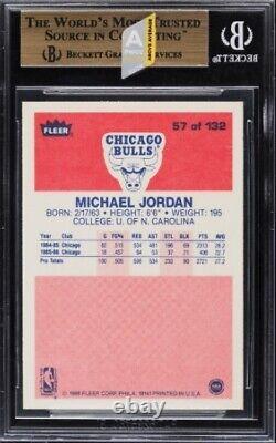 1986 Fleer Basketball Michael Jordan Rookie #57 Bgs 9.5 Gem Mint 10 Centrage
