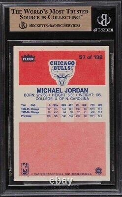 1986 Fleer Basketball Michael Jordan Rookie Rc #57 Bgs 9.5 Gem Mint