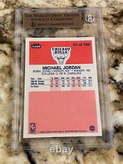 1986 Fleer Michael Jordan Rookie #57 Bgs 9.5 Gem Mint Centered Possible Psa 10