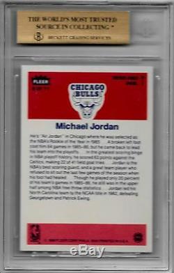 1986 Fleer Stickers Michael Jordan Rc Bgs 9,5 Gem Mint Centrage Parfait! Débutant