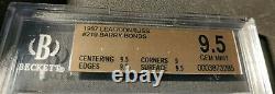 1987 Feuille 219 Barry Bonds Rc Bgs 9,5 Gem Mint Pop 33 Aucun Pirates Élevés