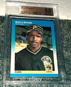 1987 Fleer #604 Barry Bonds Pittsburgh Pirates Rc Rookie Bgs 9.5 Gem Mint <br/>
	<br/>Traduction en français: 1987 Fleer #604 Barry Bonds Pittsburgh Pirates Rc Rookie Bgs 9.5 Gem Mint