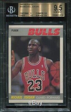 1987 Fleer Basketball # 59 Michael Jordan Bgs 9,5 Gem Mint (psa 10) Hof 2e Année