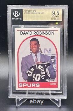 1989-90 Hoops # 138 David Robinson Spurs Rc Rookie Hof Bgs 9.5 Gem Mint