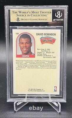 1989-90 Hoops # 138 David Robinson Spurs Rc Rookie Hof Bgs 9.5 Gem Mint