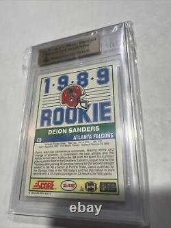1989 Score Deion Sanders Rc Rookie #246 Gradé BGS 9,5 Gem Mint