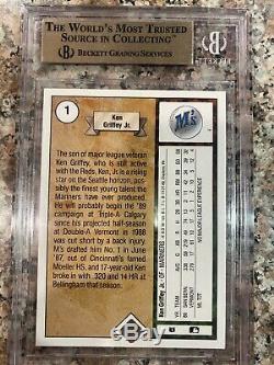 1989 Upper Deck # 1 Ken Griffey Jr. Rc Bgs Graded Gem Mint 9.5 Quad 9.5x4 Psa 10