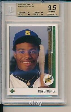 1989 Upper Deck Ken Griffey Jr. Rookie Bgs 9,5 X 3 Gem Mint