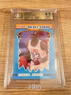 1990-91 Fleer All-Stars #5 Michael Jordan HOF BGS 9.5 Gem Mint  <br/>

  <br/>Traduction en français : 
 <br/>

1990-91 Fleer All-Stars #5 Michael Jordan HOF BGS 9.5 Gem Mint