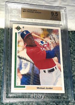 1991 Upper Deck #sp1 Michael Jordan White Sox Rc Rookie Hof Bgs 9.5 Gem Mint<br/> <br/>1991 Upper Deck #sp1 Michael Jordan White Sox Rc Rookie Hof Bgs 9.5 Gem Mint
