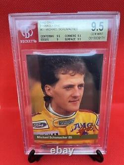1992 Grille Formule 1 F1 #51 Michael Schumacher Bgs 9.5 Gem Mint Rookie Rc