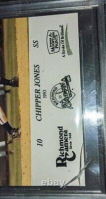 1993 Richmond Braves Caméra #15 Chipper Jones Rc Bgs 9.5 Gem Mint Pop 1 Seulement