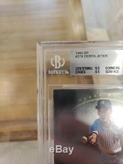 1993 Sp Derek Jeter Foil # 279 Recrue Yankees Bgs 9 Avec (2) Gem Mint 9.5 Psa