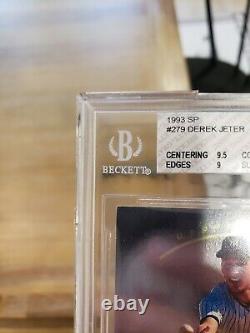 1993 Sp Foil Derek Jeter #279 Rookie Card Beckett Bgs 8 Avec Gem Mint 9.5 + 9