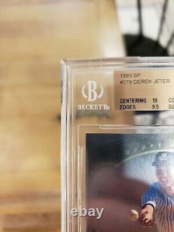 1993 Sp Foil Derek Jeter #279 Rookie Card Gem Mint Bgs 9.5 Avec Pristine 10