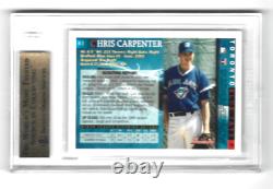 1995 Bowman Chris Carpenter #83 Carte Recrue Rc Beckett Bgs 9.5 Gem Mint Hof