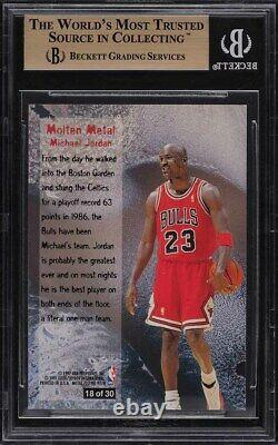 1996-97 Metal Molten Metal Michael Jordan #18 Bgs 9.5 Menthe Gemme