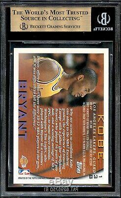 1996 Basketball Kobe Bryant Topps Recrue Rc # 138 Bgs 9.5 Gem Mint
