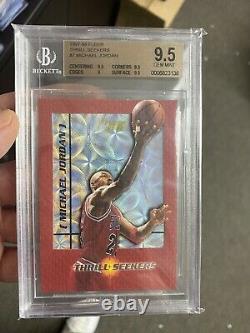 1997-98 Chasseurs De Thrill Michael Jordan Bgs 9.5 Gem Mint #7
